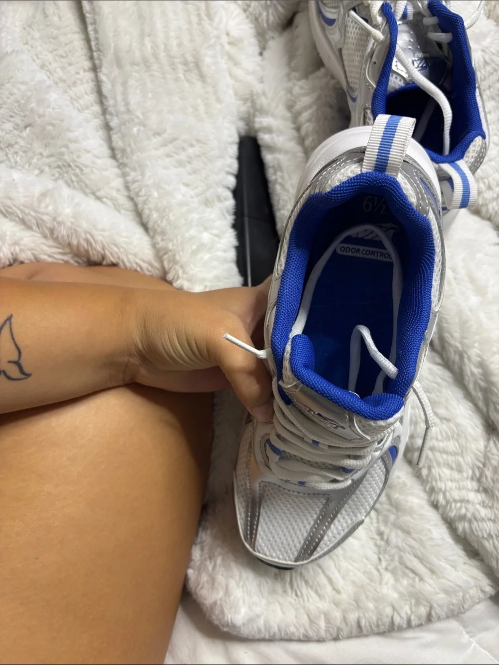 Avia Silver and Blue Running Shoe